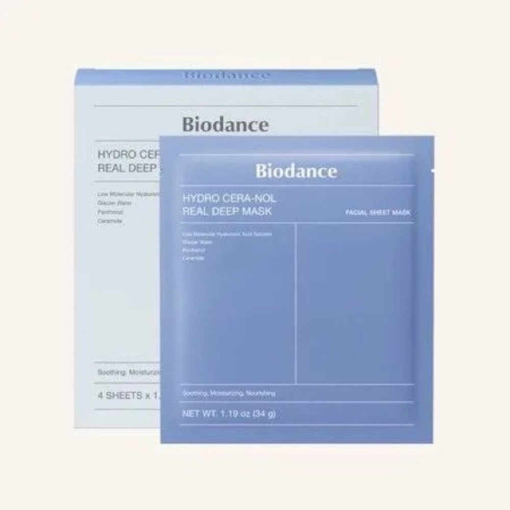 Biodance Hydro Cera-Nol Real Deep Mask - White Facial Sheet Mask (4 Sheets)